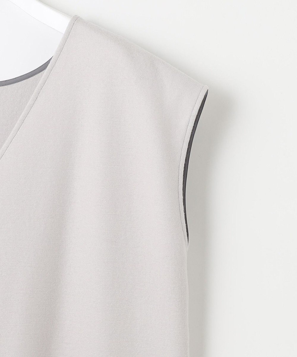 自由区 【WEB限定】ウールミルドジャージー Vネックジャンパースカート 