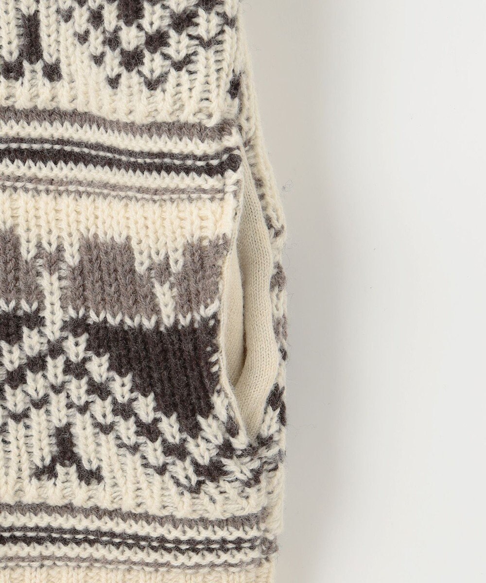 JOSEPH ABBOUD MOUNTAIN 【ペルー素材使用】ハイランドウール カウチン ジップ ニット 