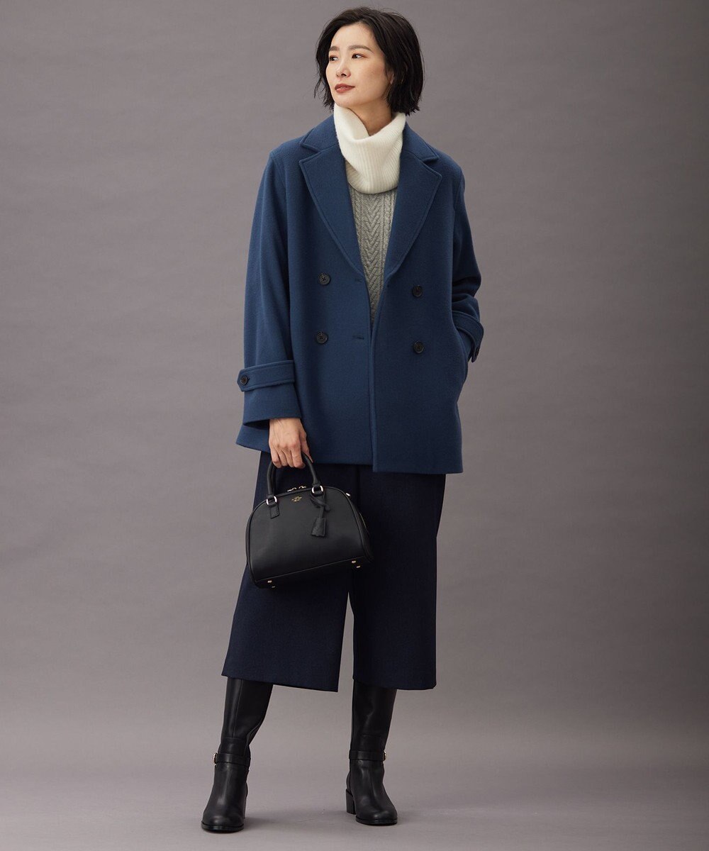 J.PRESS LADIES L Jackal 140sソフトメルトン Pコート 