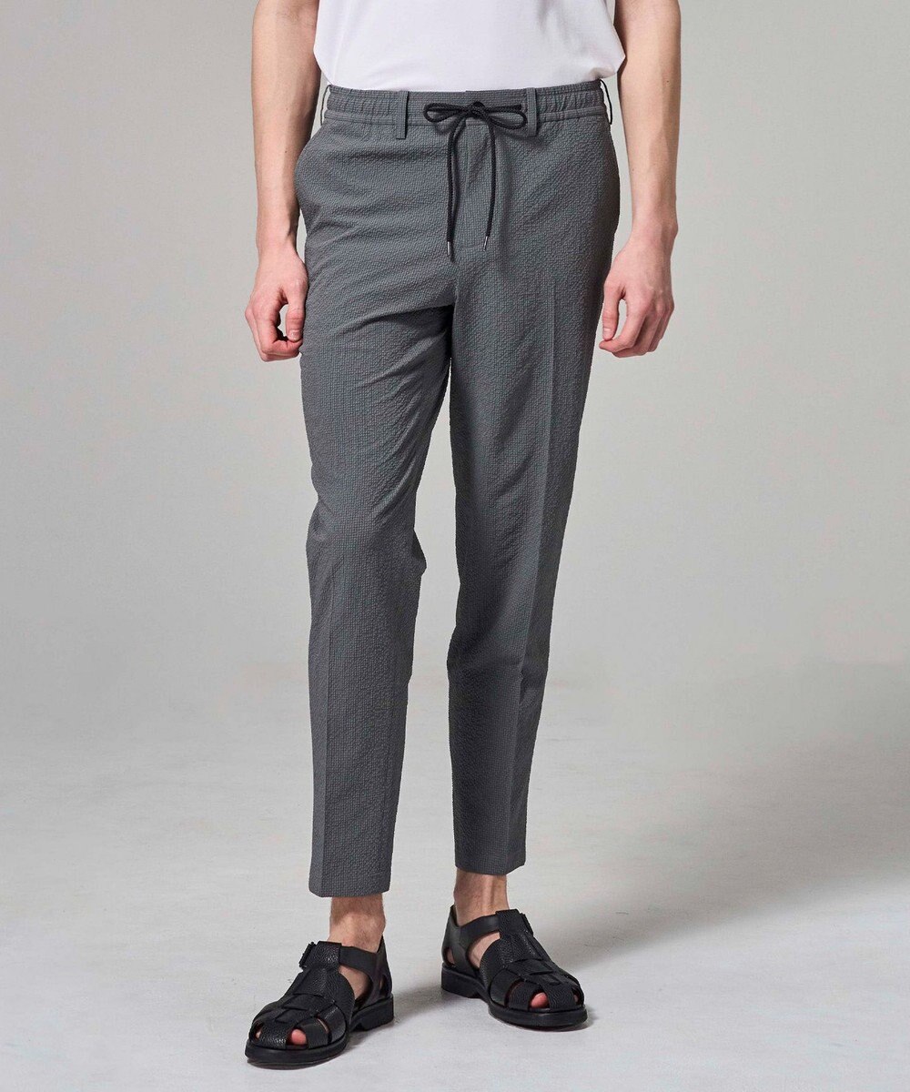 JOSEPH HOMME 【WEB・一部店舗限定】 エアーグリットサッカーストレッチ　ドロスト付テーパードパンツ / PEGG CONVERTIBLE 