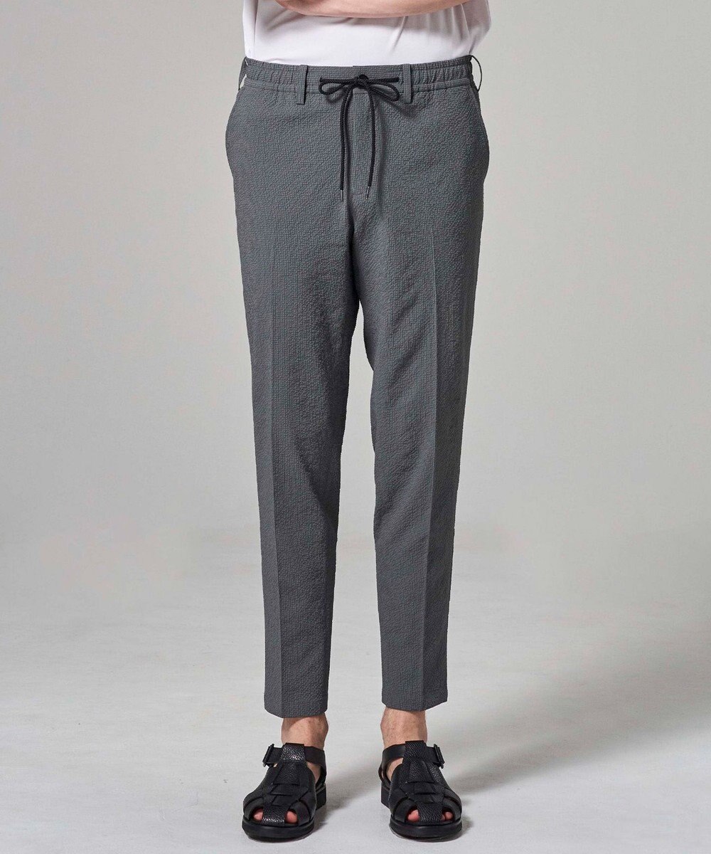 JOSEPH HOMME 【WEB・一部店舗限定】 エアーグリットサッカーストレッチ　ドロスト付テーパードパンツ / PEGG CONVERTIBLE 