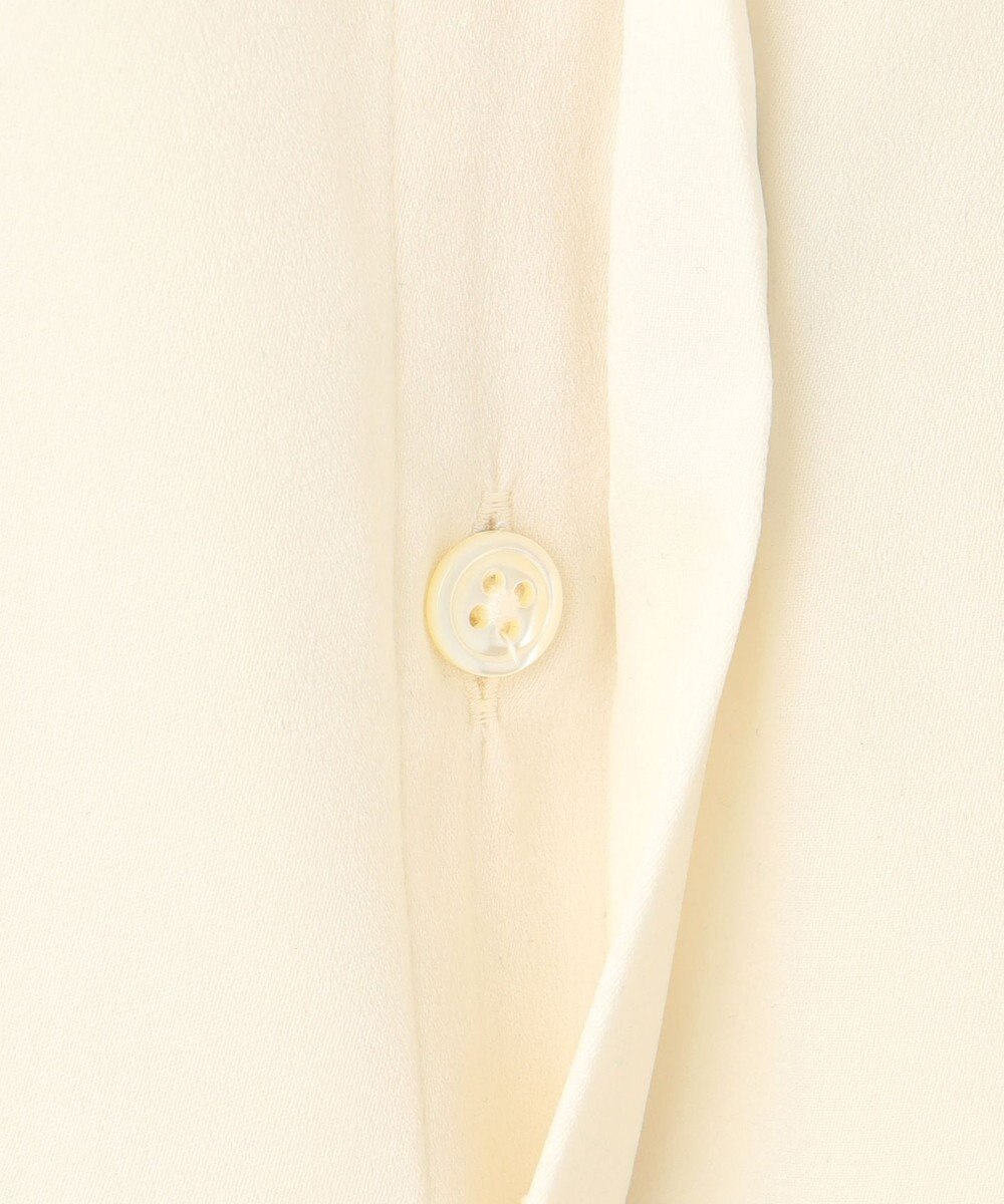 J.PRESS LADIES L 【洗える】ピーチサテン ボウタイ ブラウス 