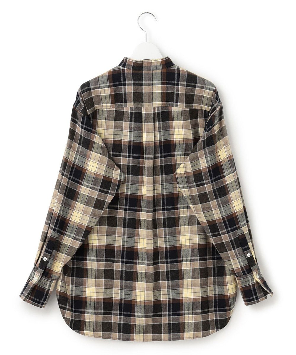 23区 CANCLINI メルトン バンドカラーシャツ 