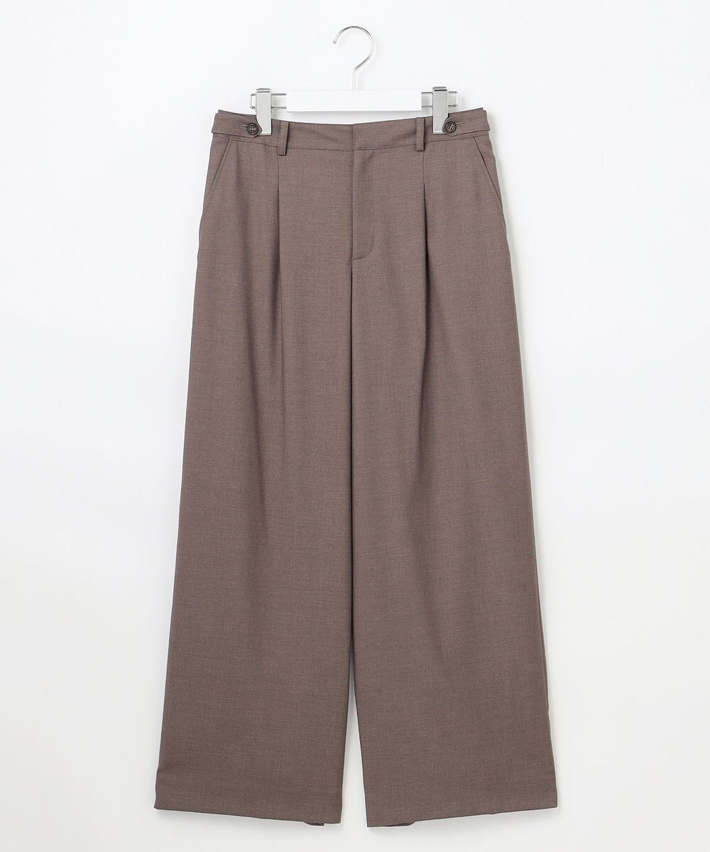 J.PRESS LADIES L 【洗える】T/Rウォッシャブルギャバ ワイド パンツ 