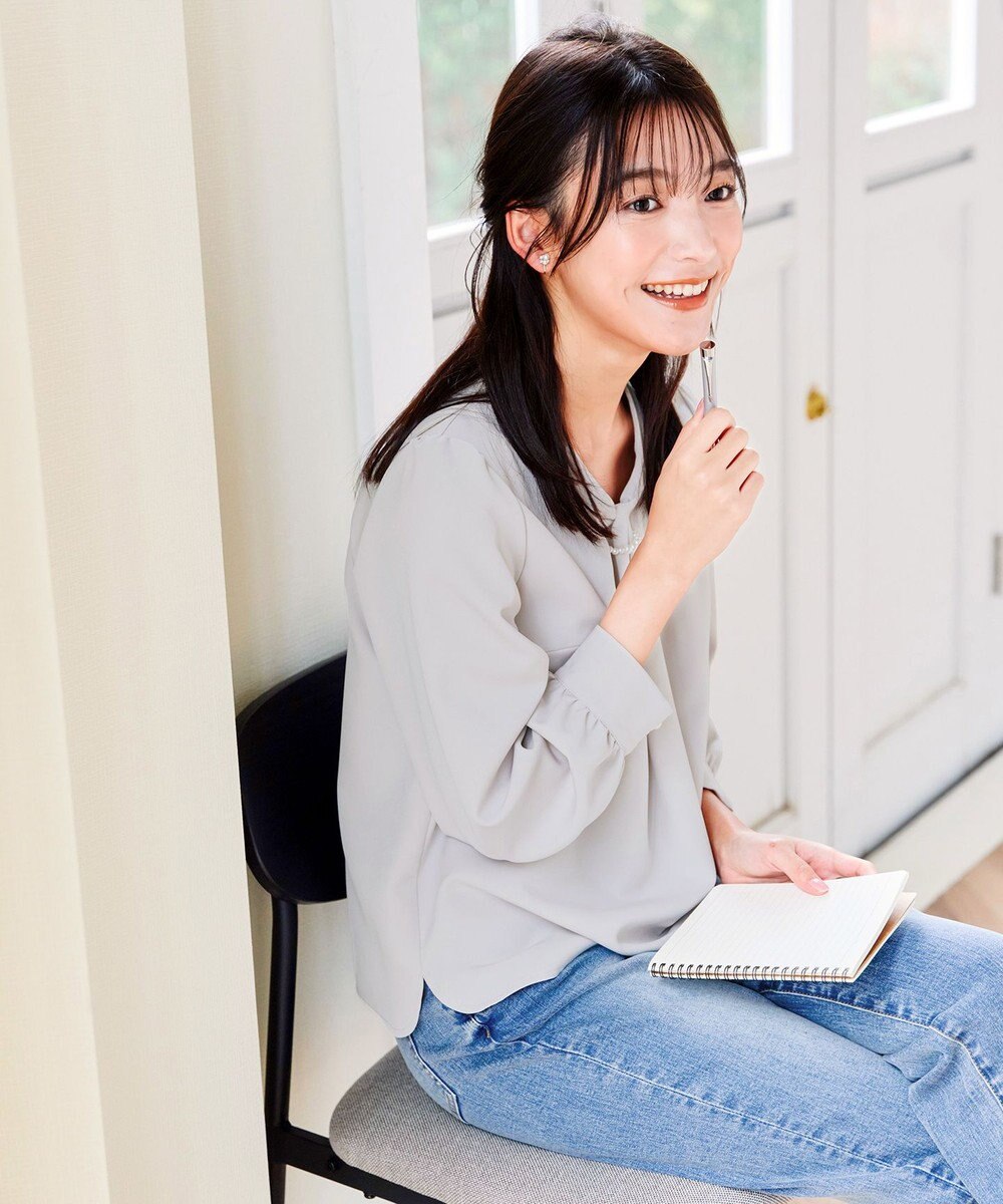 Tiaclasse 【ダブルクロス】2wayボウタイ風ブラウス 