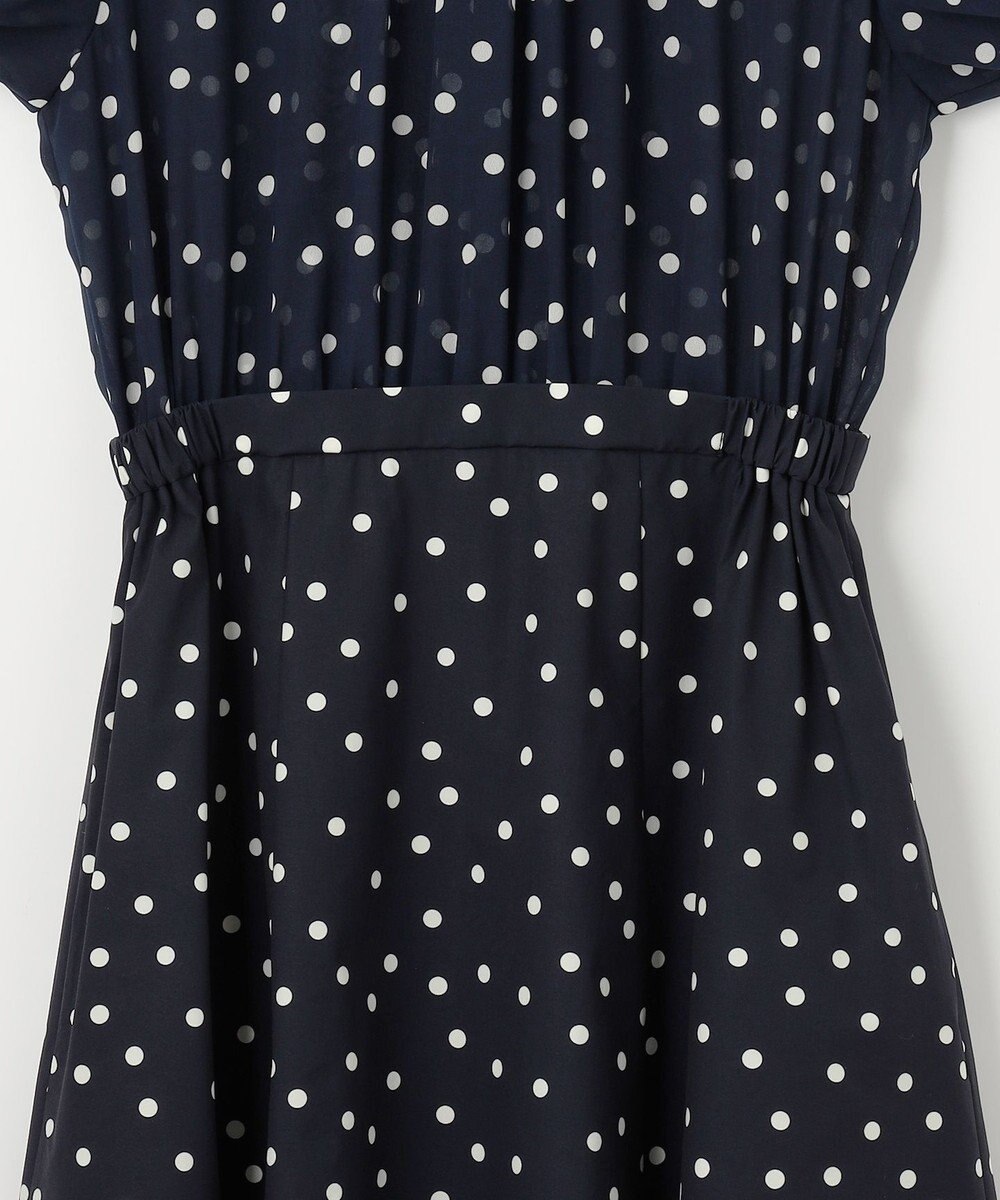 組曲 【前後着用可】シフォンオーガンプリント ボウタイワンピース 