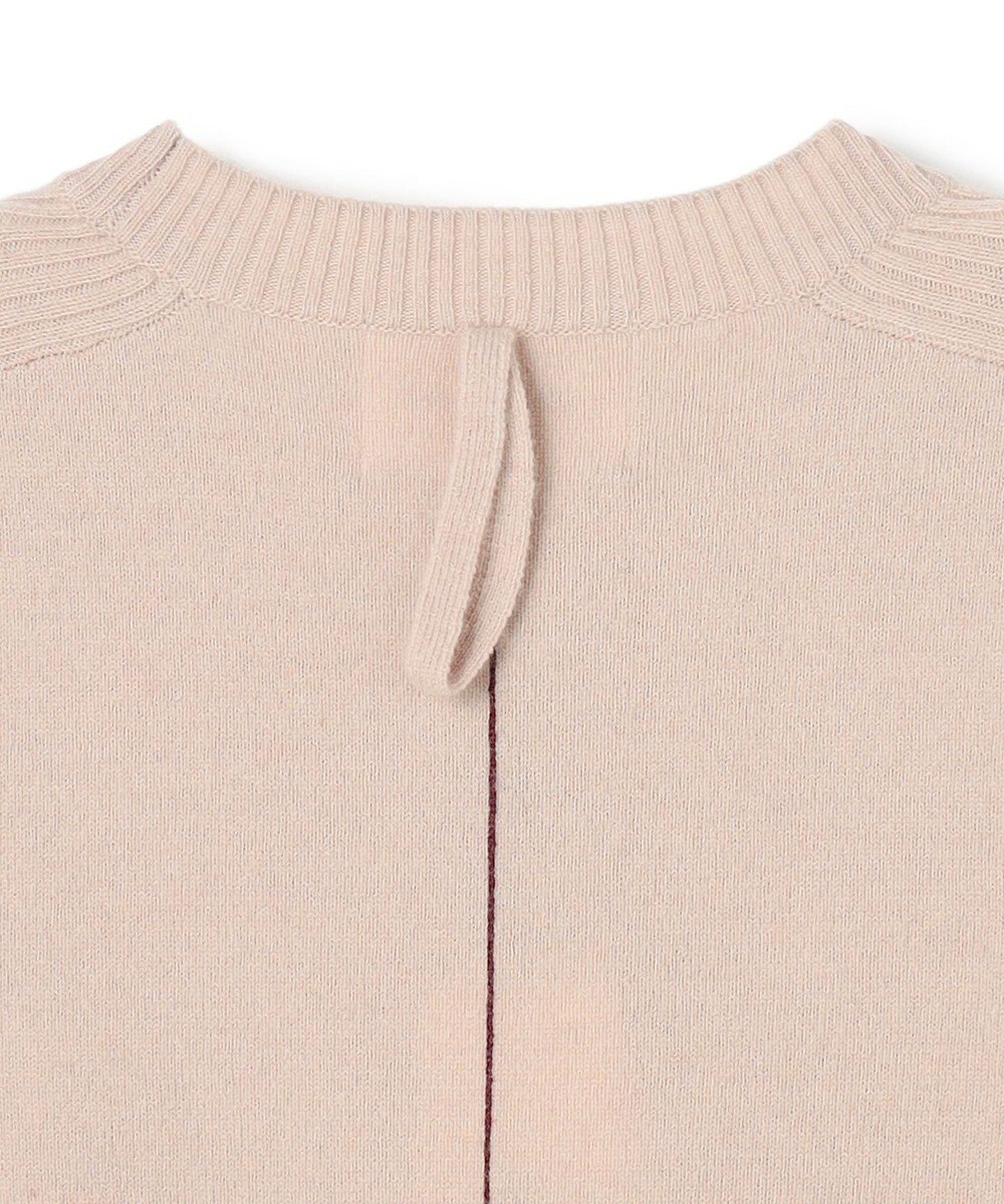 BEIGE， 【洗える】POMPE / ウールカシミヤ配色ラインクルーネックニット 