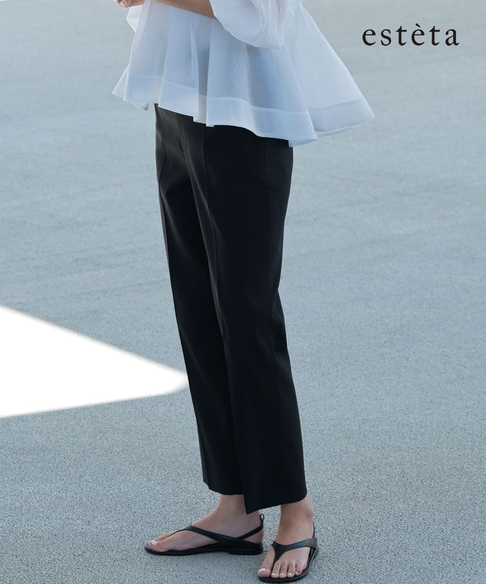 23区 【エステータ】ライトダブルクロス スティックパンツ 