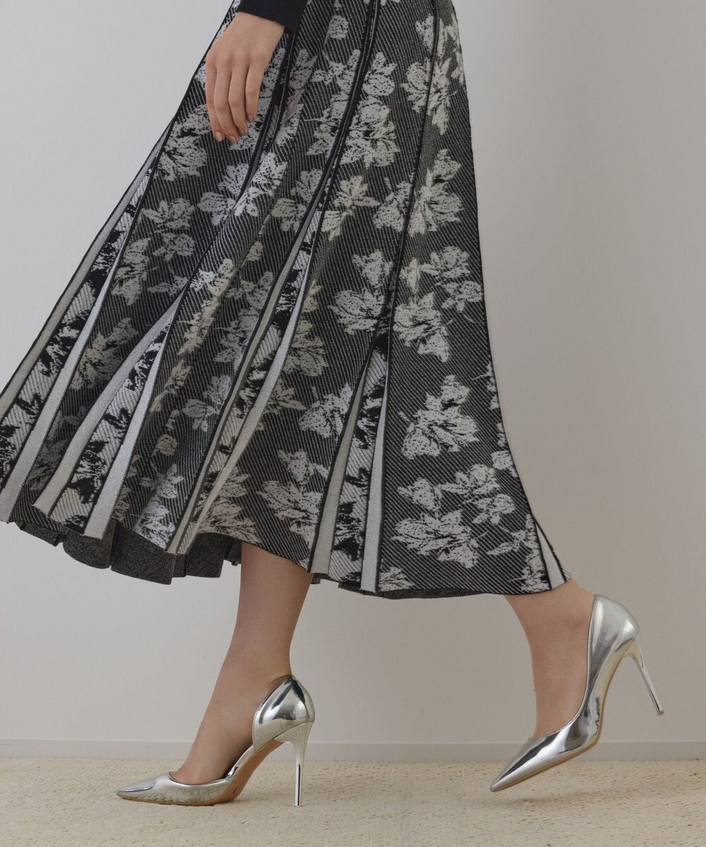 GRACE CONTINENTAL ラメモールニットジャガードワンピース 