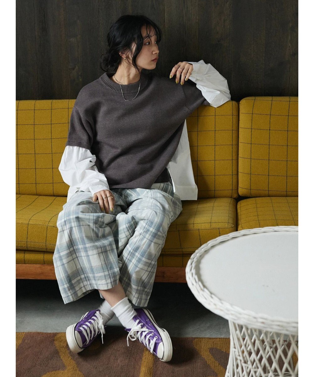 CRAFT STANDARD BOUTIQUE シャツドッキングニットプルオーバー 