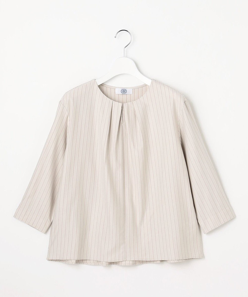 J.PRESS LADIES ストライプジャージー バックペプラム カットソー 