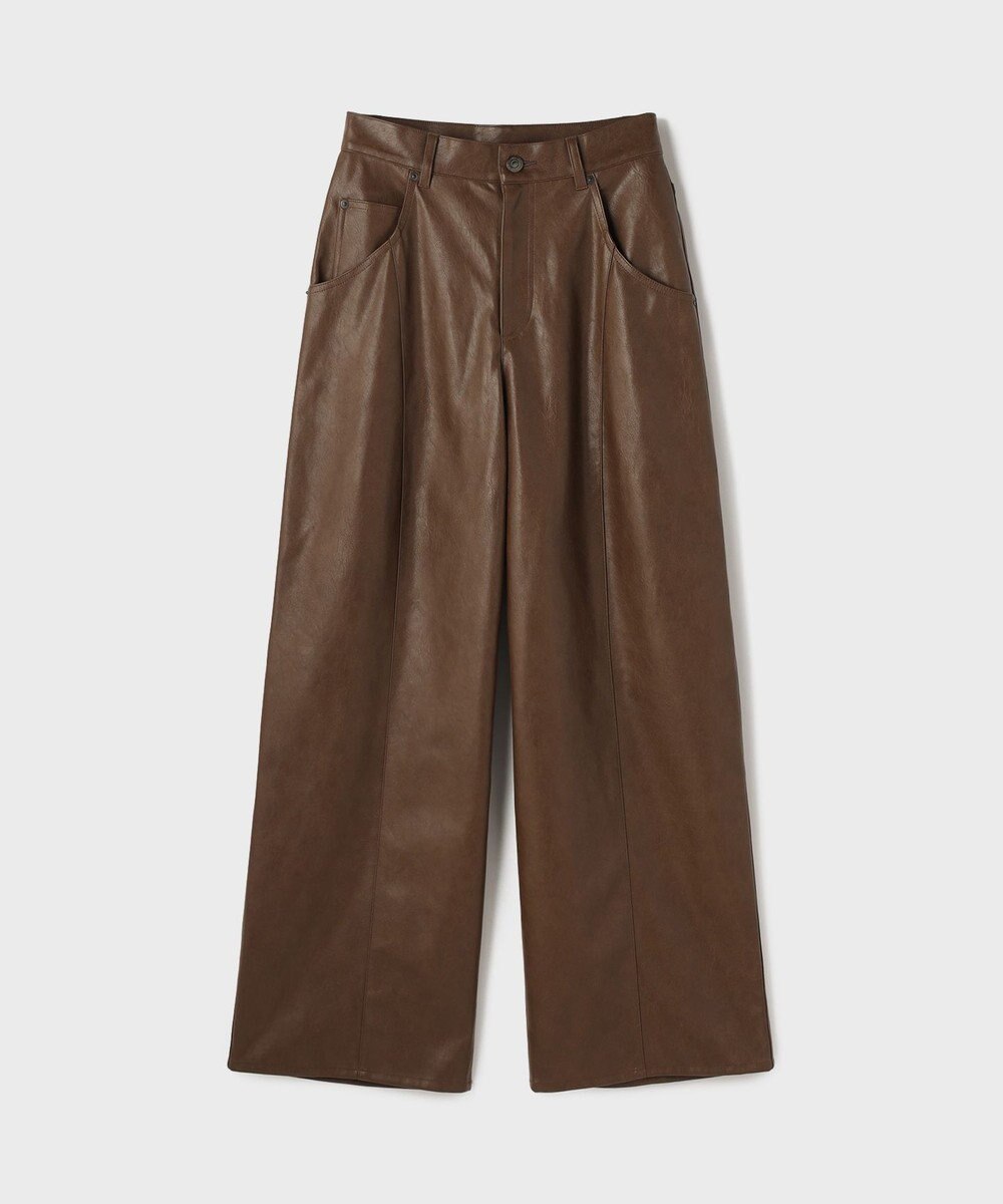 GRACE CONTINENTAL カーブフェイクレザーパンツ 