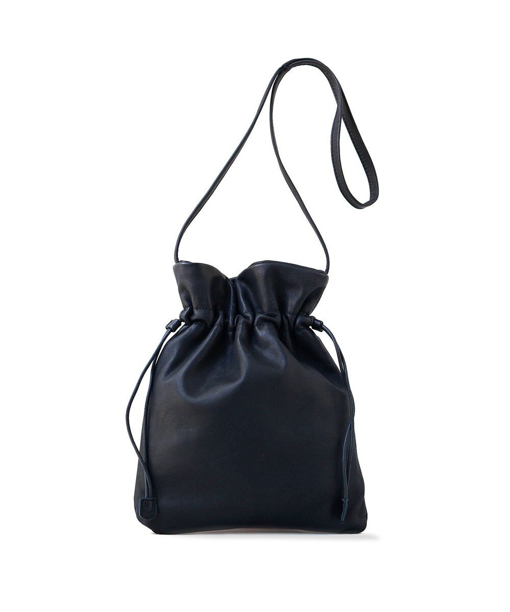 FOLNA RD ソフトレザー巾着ショルダーバッグ 