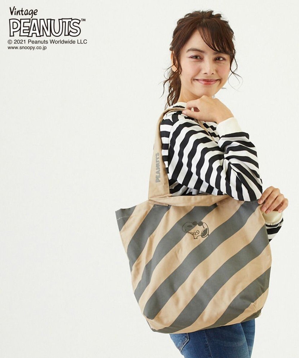 09 スヌーピー Ip Med Wストライプ ピーナッツ 6z Rootote ファッション通販 公式通販 オンワード クローゼット