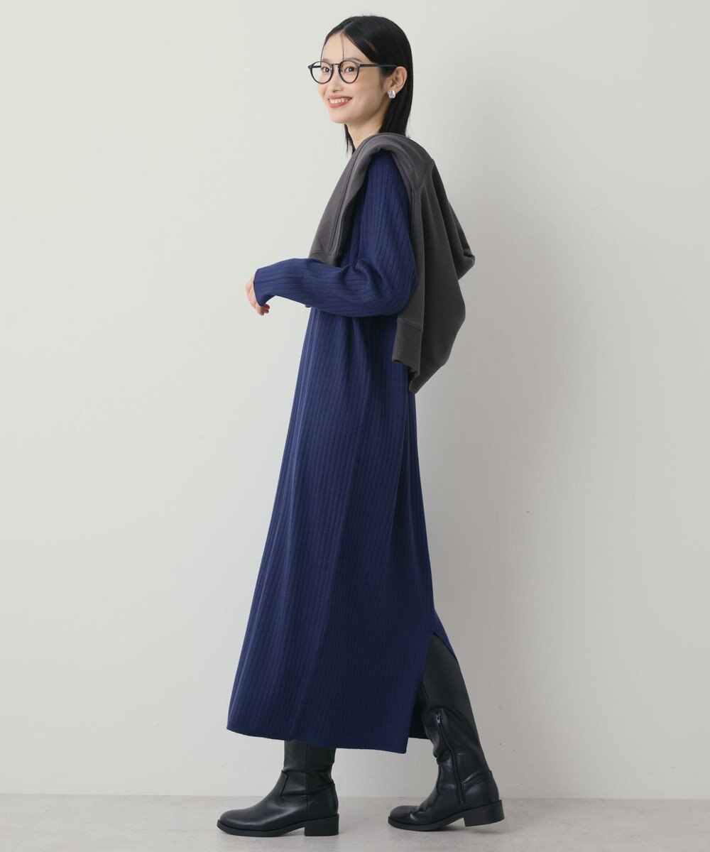 AMERICAN HOLIC バイパチリブヘンリーニットワンピース 