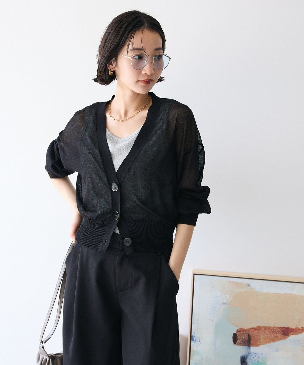 CRAFT STANDARD BOUTIQUE シアーニットカーディガン 