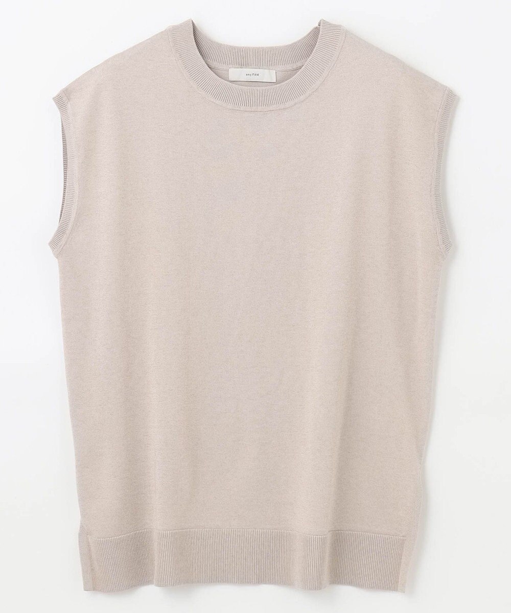 ANY 【洗濯機可】フレンチスリーブニットプルオーバー 