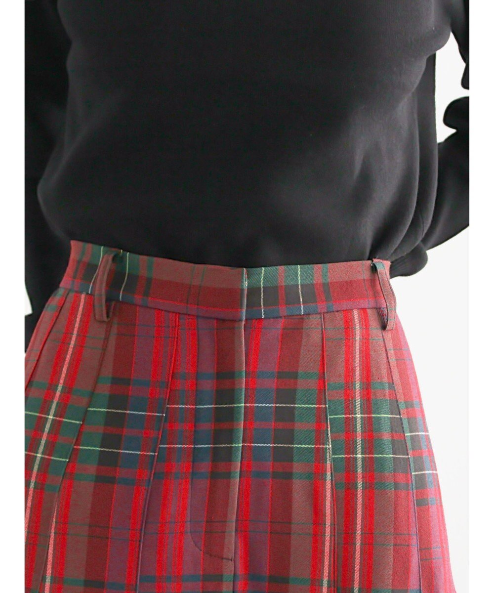 Te chichi チェックアソートロングプリーツスカート 
