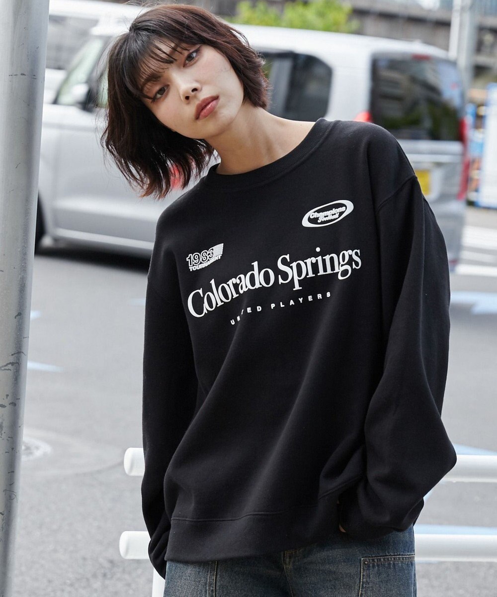 WEGO 【ユニセックス着用ITEM/裏起毛/SMLサイズ展開】リラックスフィットゲームロゴプルオーバー 