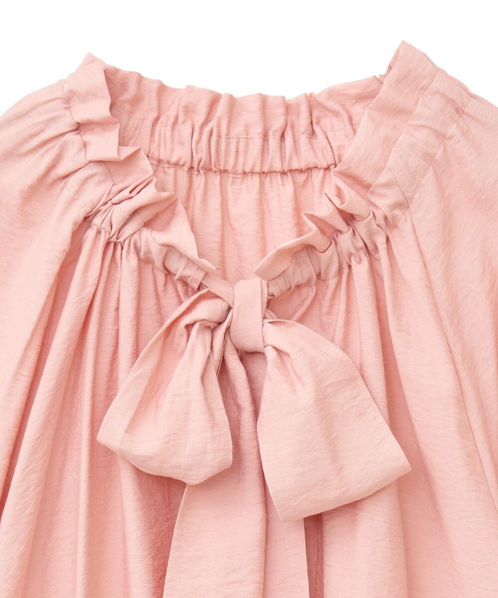 YECCA VECCA フリルギャザーボウタイブラウス 