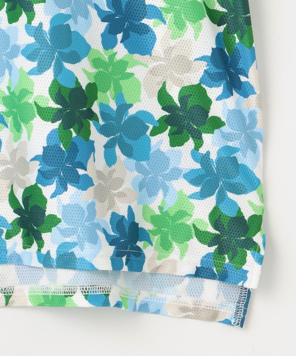 23区GOLF 【MEN】【UVカット】草花柄プリントポロシャツ 