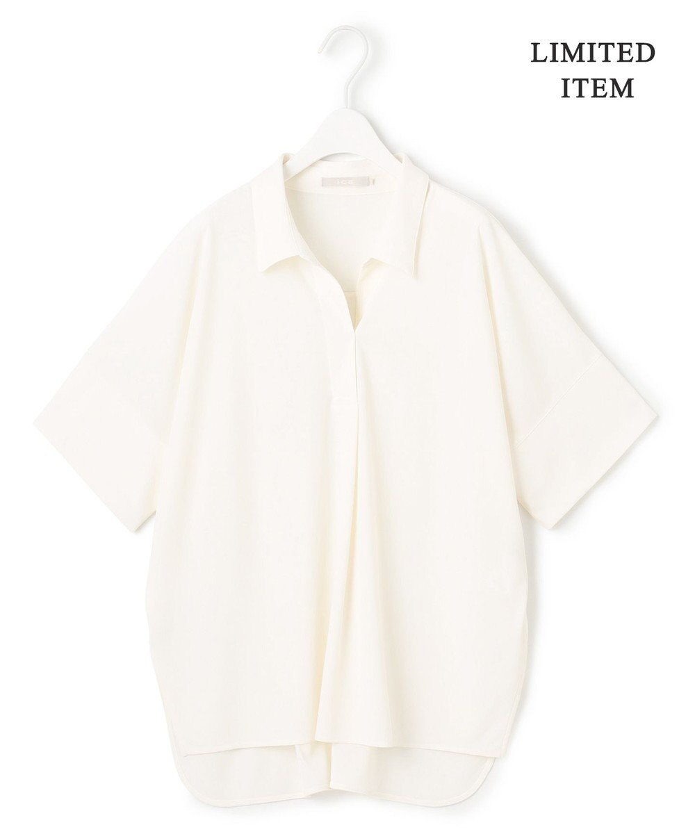 ICB 【WEB限定・洗える】シアートリコット スキッパーカットソー 