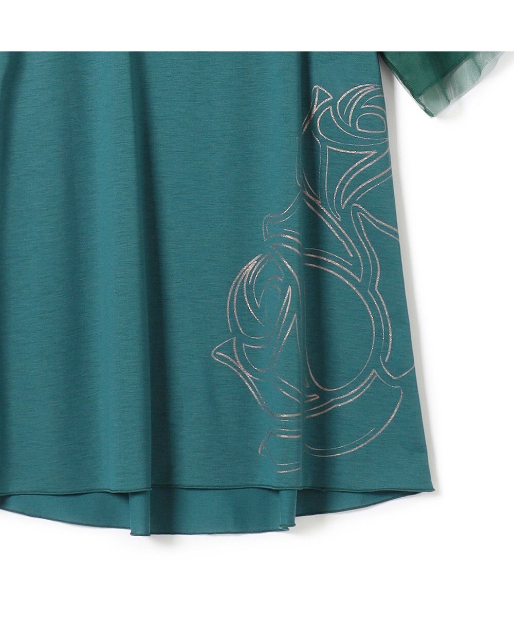 Chacott フラワープリントワンピースTシャツ 