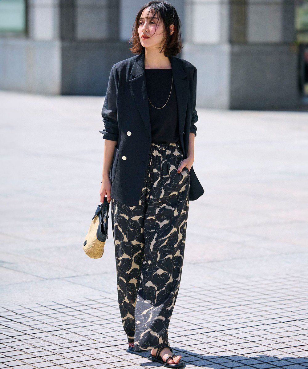 23区 L 【洗える】シャイニーシアー ニット キャミソール 