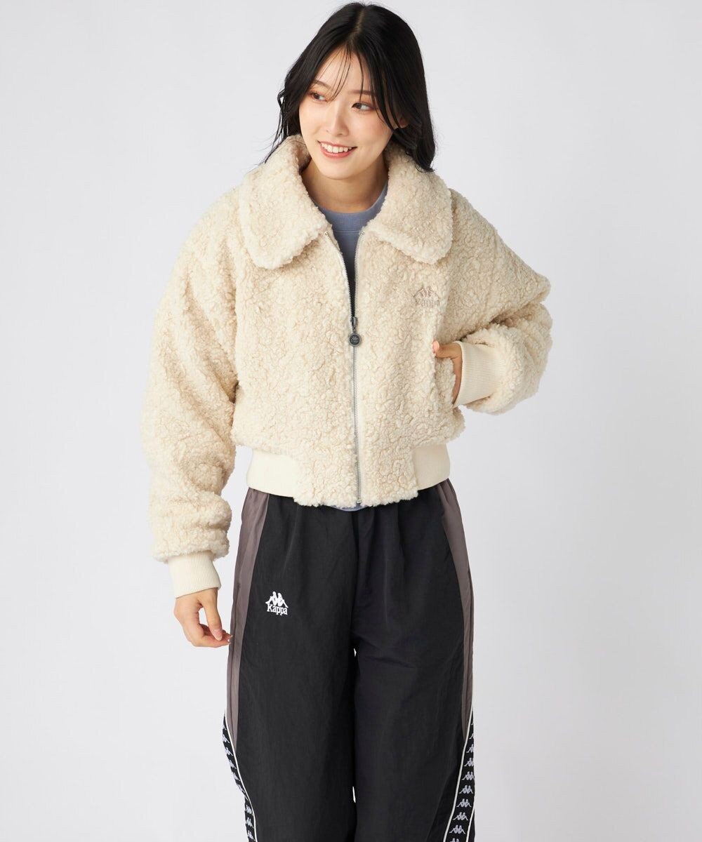 OP／FILA 【Kappa】ショート丈 ドロップショルダーボアジャケット 