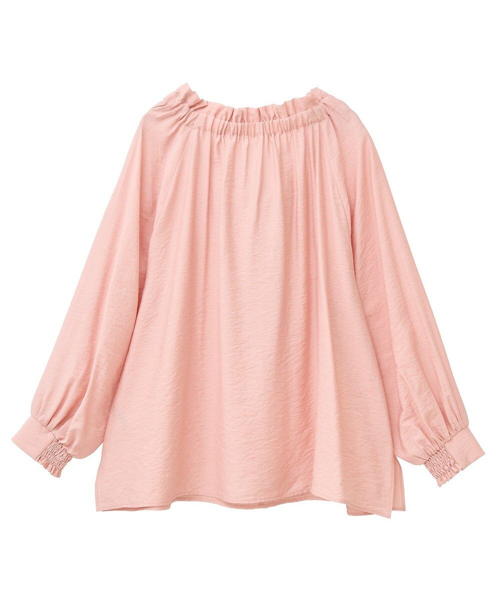 YECCA VECCA フリルギャザーボウタイブラウス 