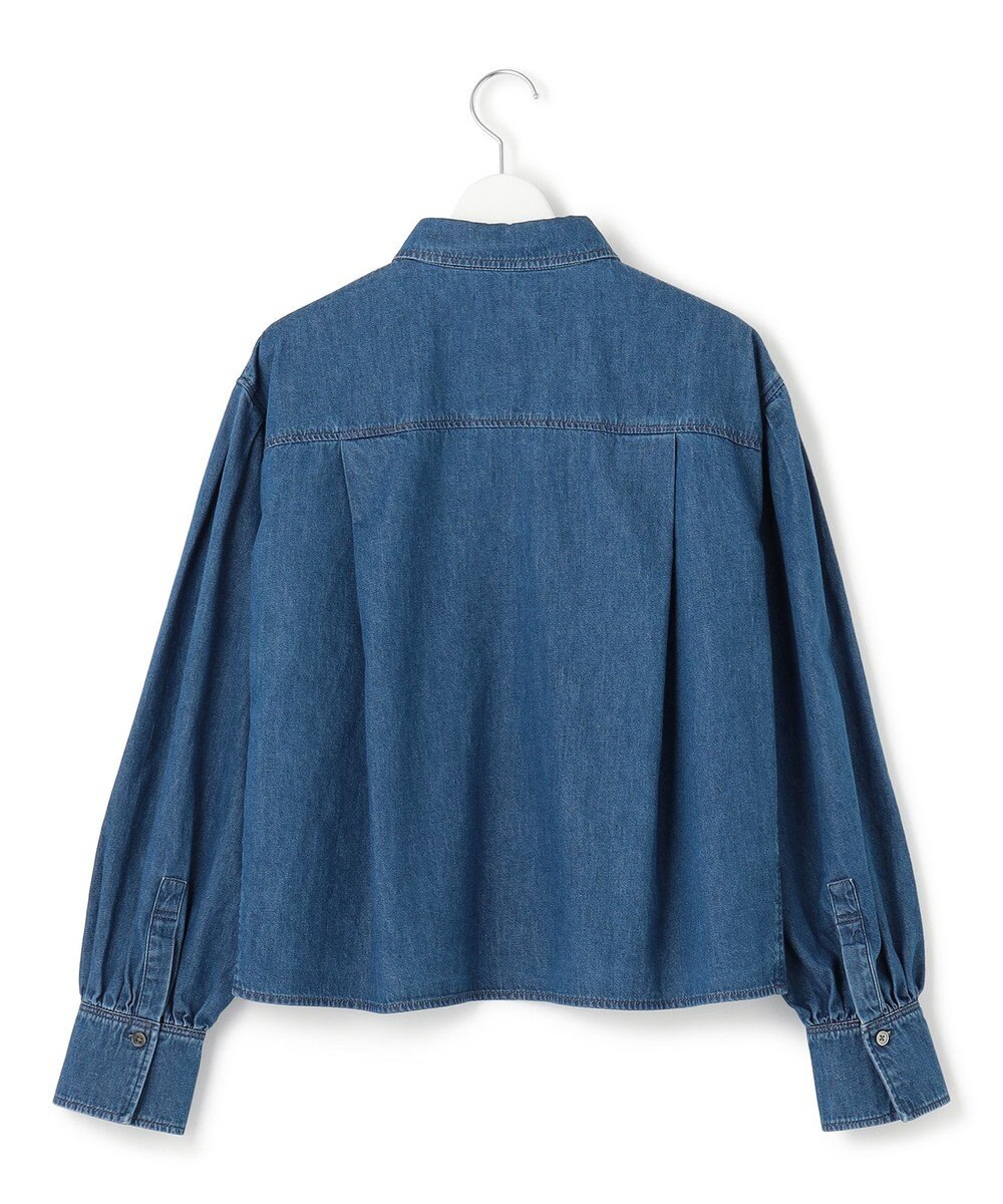 23区 【Oggi3月号掲載/洗える】ライトダンガリー クロップド ボリュームスリーブ シャツ 