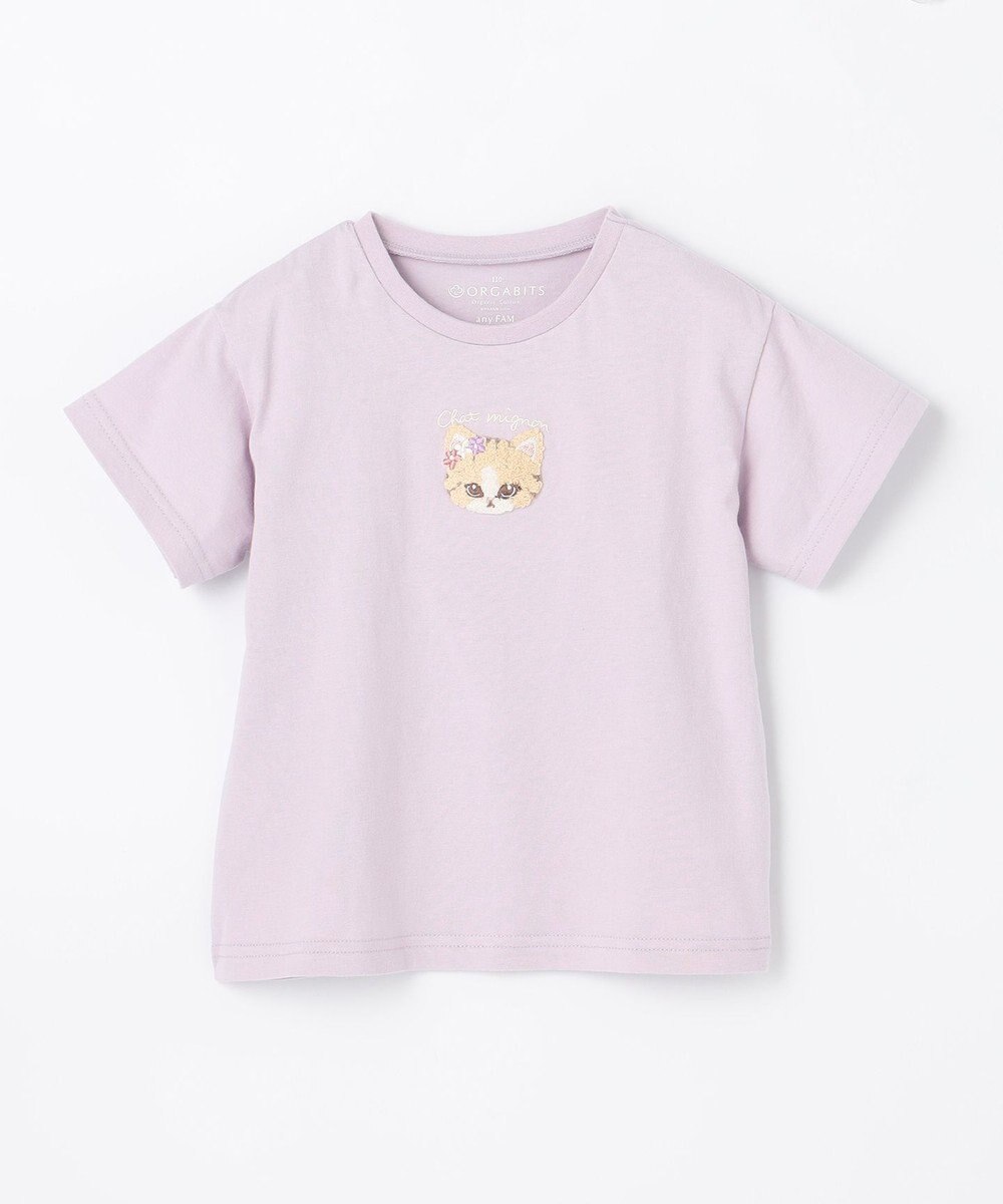 ANY KIDS オーガビッツアニマルサガラ刺繍Ｔシャツ 