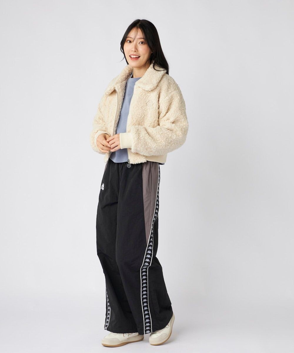 OP／FILA 【Kappa】ショート丈 ドロップショルダーボアジャケット 