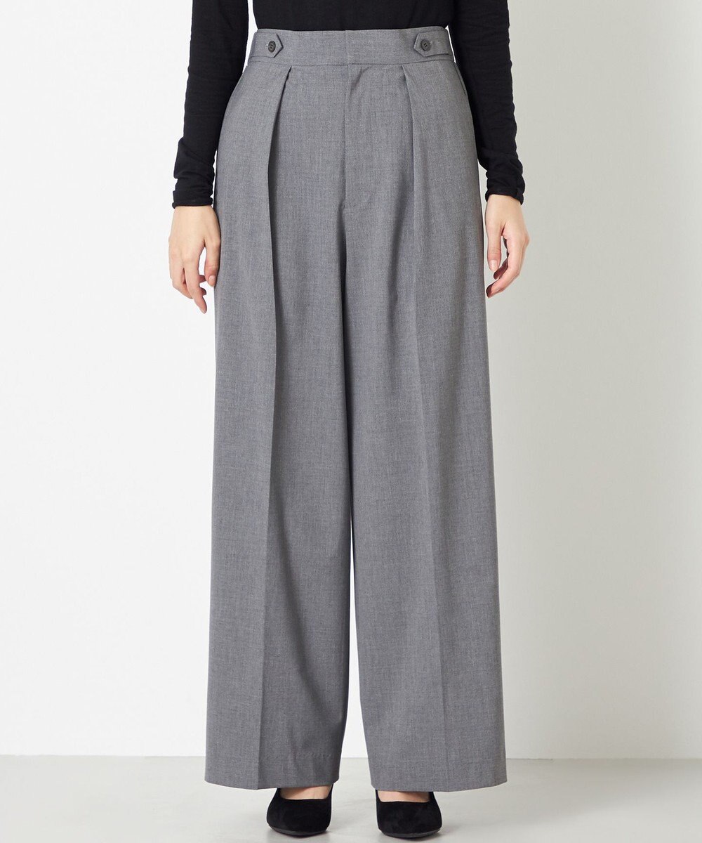 NAVE 【ReNAVE】ウォッシャブルツイル ワイドタックパンツ 