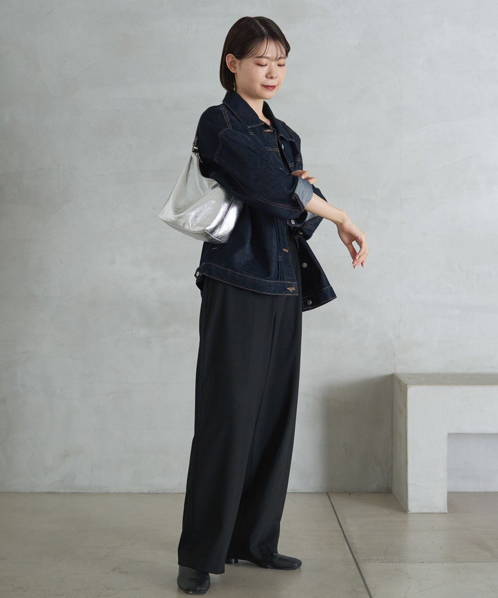 russet ソフトレザーシンプルショルダーバッグ【silver】(CE-1462) 