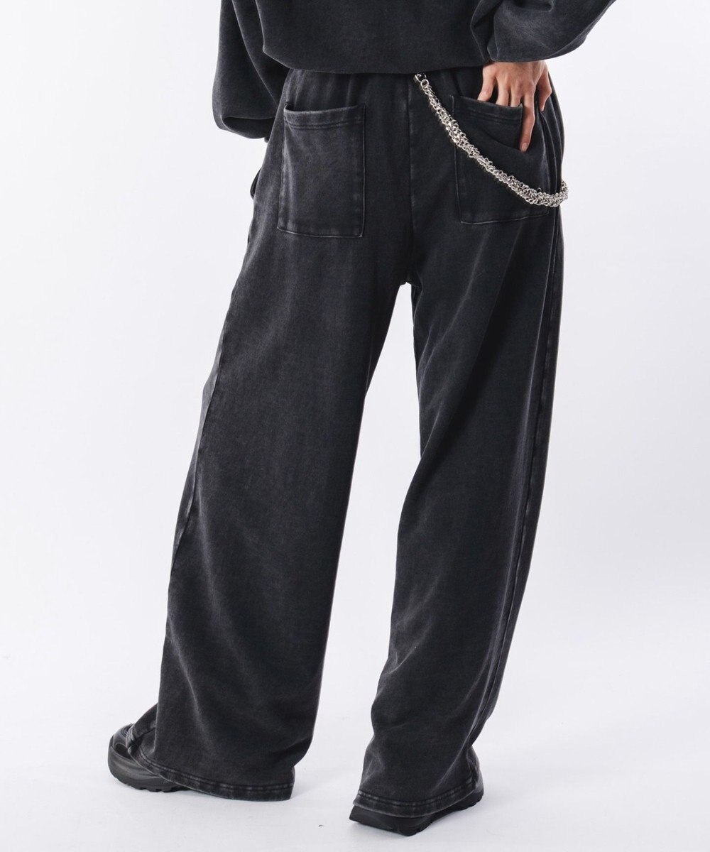 WEGO 【ウエストゴム/ユニセックス着用ITEM】ブリーチハトメスウェットパンツ 