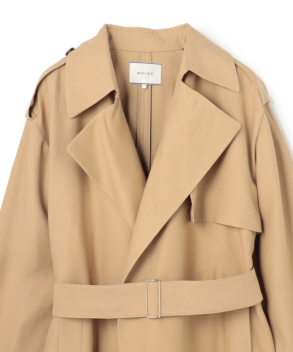 BEIGE， VESZELYITE / ラップショートトレンチコート 