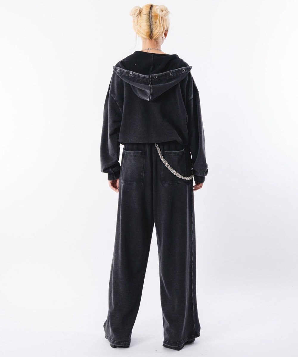 WEGO 【ウエストゴム/ユニセックス着用ITEM】ブリーチハトメスウェットパンツ 