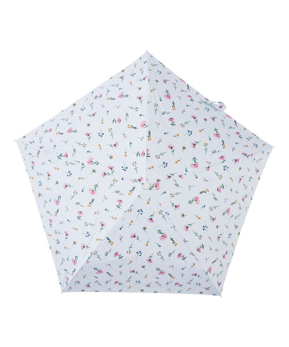 MOONBAT estaa 晴雨兼用 自動開閉傘 超軽量 ストライプフラワー 日傘 遮光 遮熱 UV 