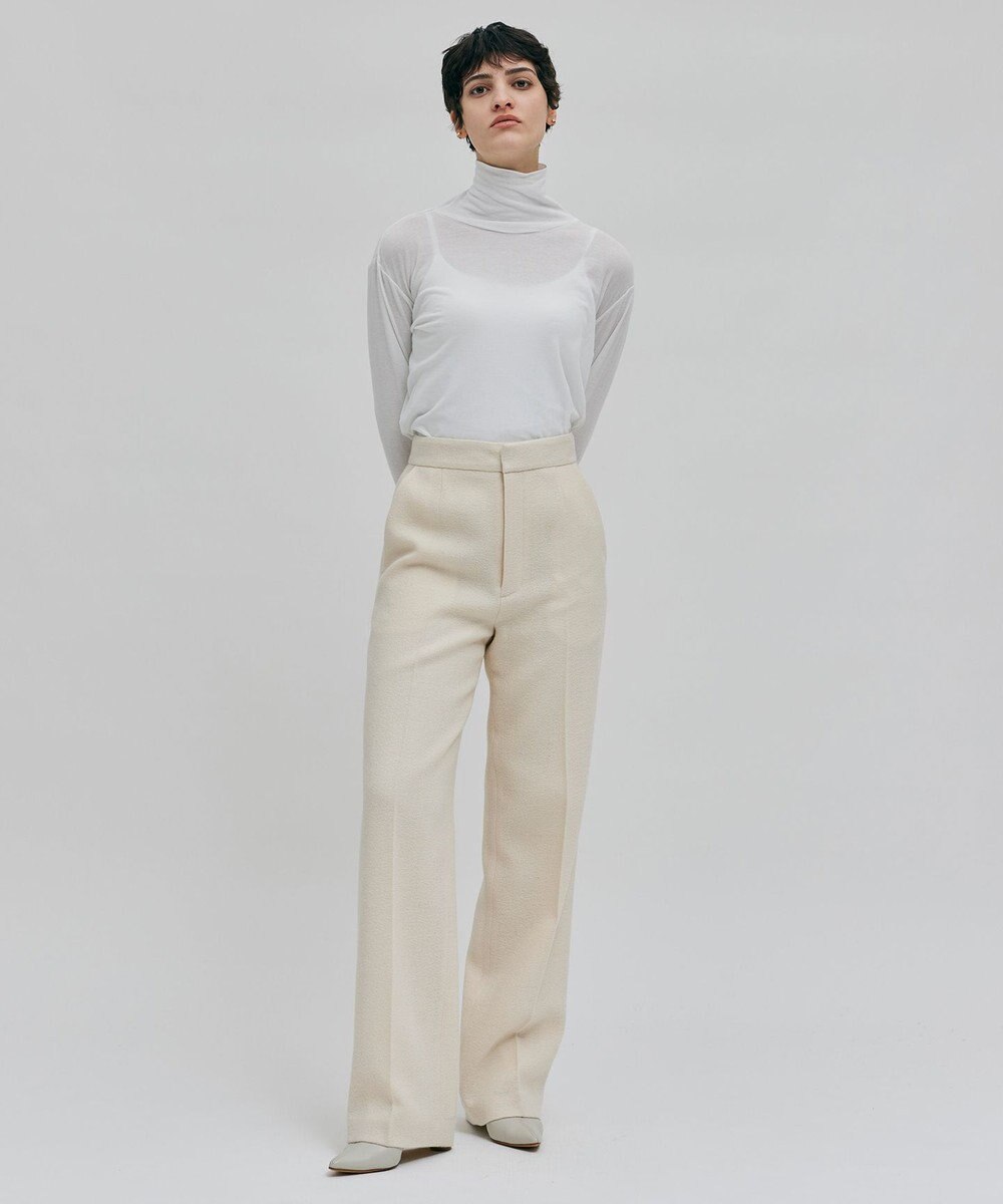 BEIGE， MILLAM / フェイクレザーパッチワイドパンツ 