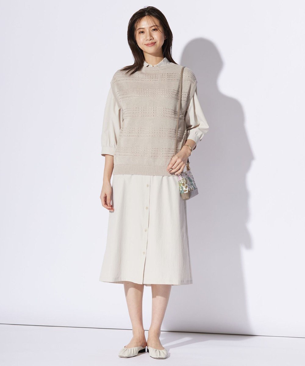 J.PRESS LADIES L 【洗える】PATTERN ニット ベスト 