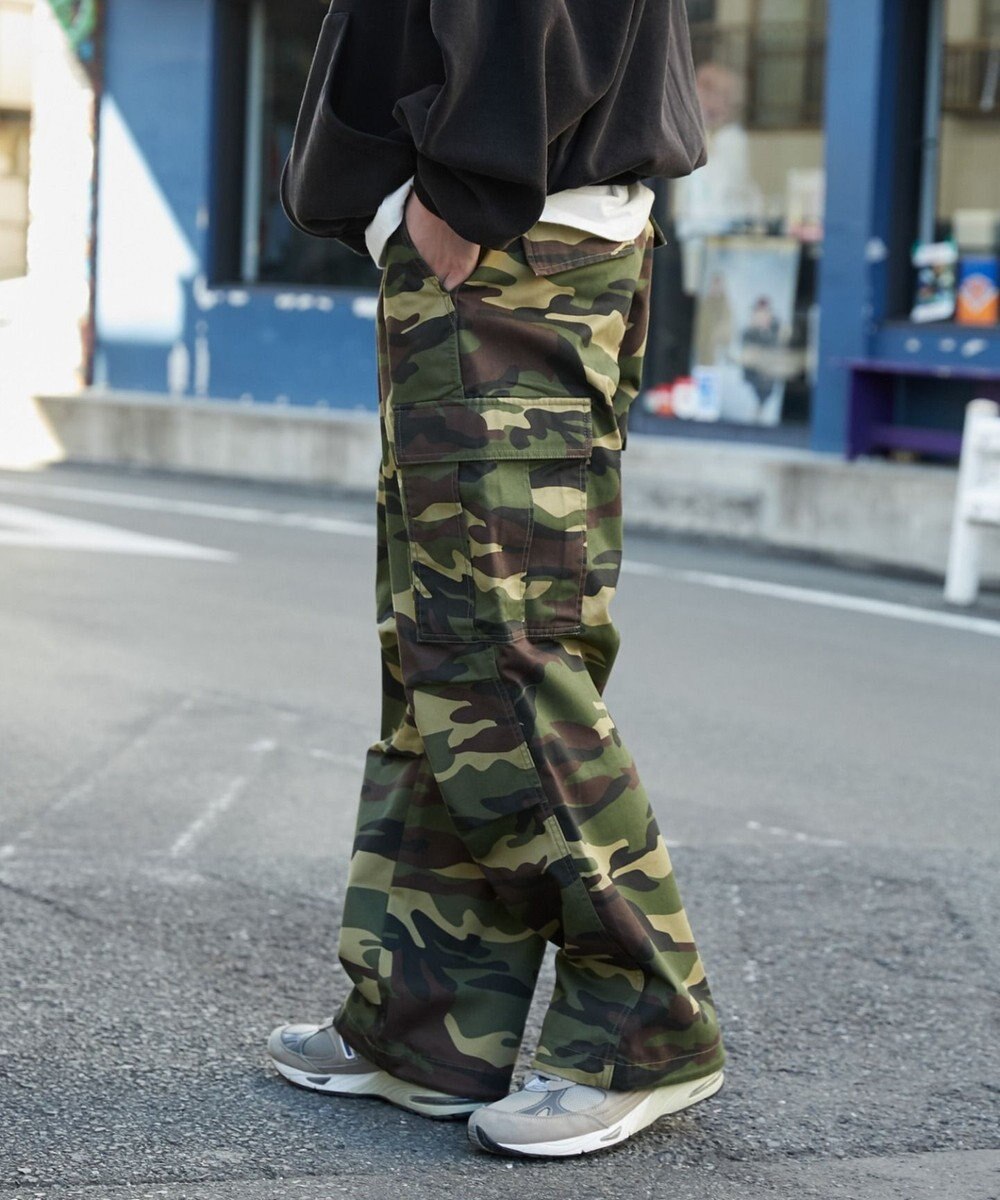 WEGO 【ユニセックス着用ITEM/SMLサイズ展開】ワイドカーゴパンツ 