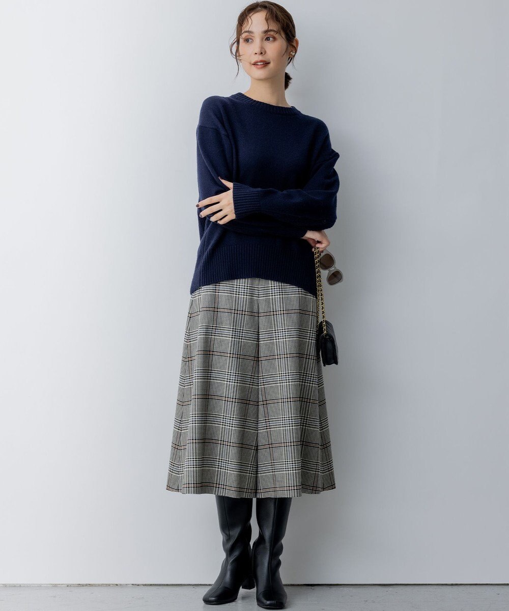 組曲 T/Rツイルストレッチ フレアパンツ 