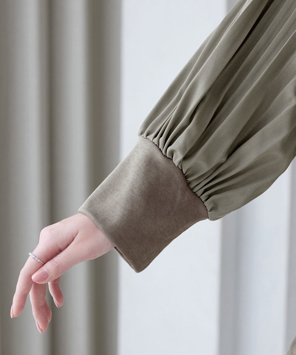 Tiaclasse 配色ラインプリーツプルオーバー 