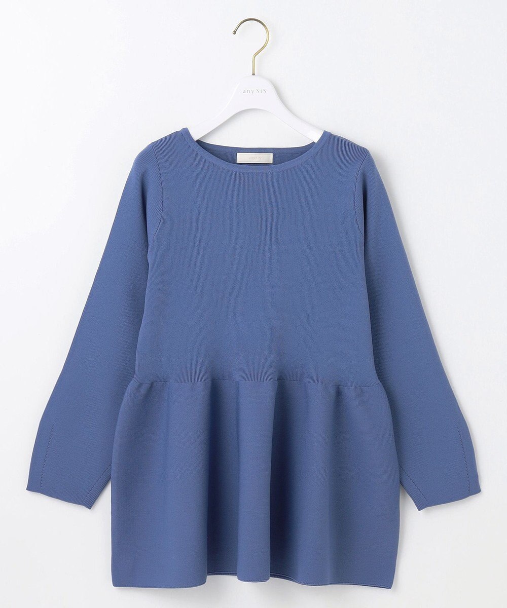 ANY SIS 【洗える】スポンディッシュペプラム ニット 