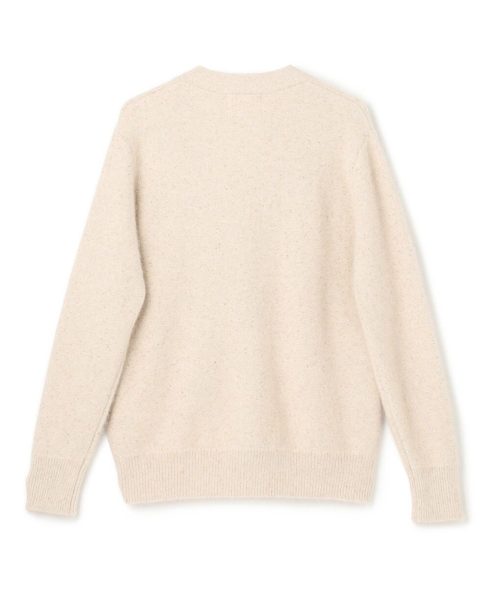 BEIGE， AMARILLO / スパンコールフォックスニットカーディガン 