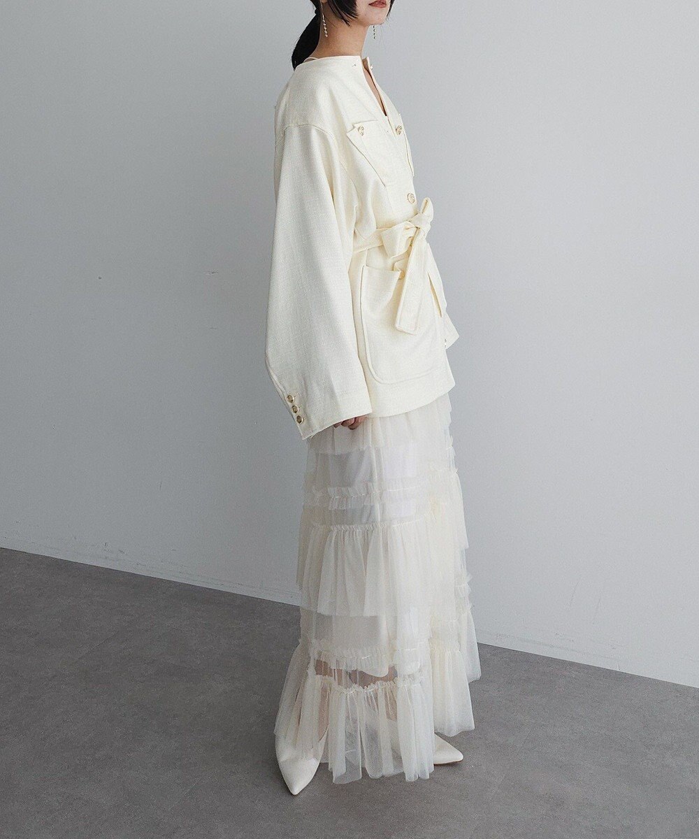 Green Parks ツィードミディ丈ジャケット 