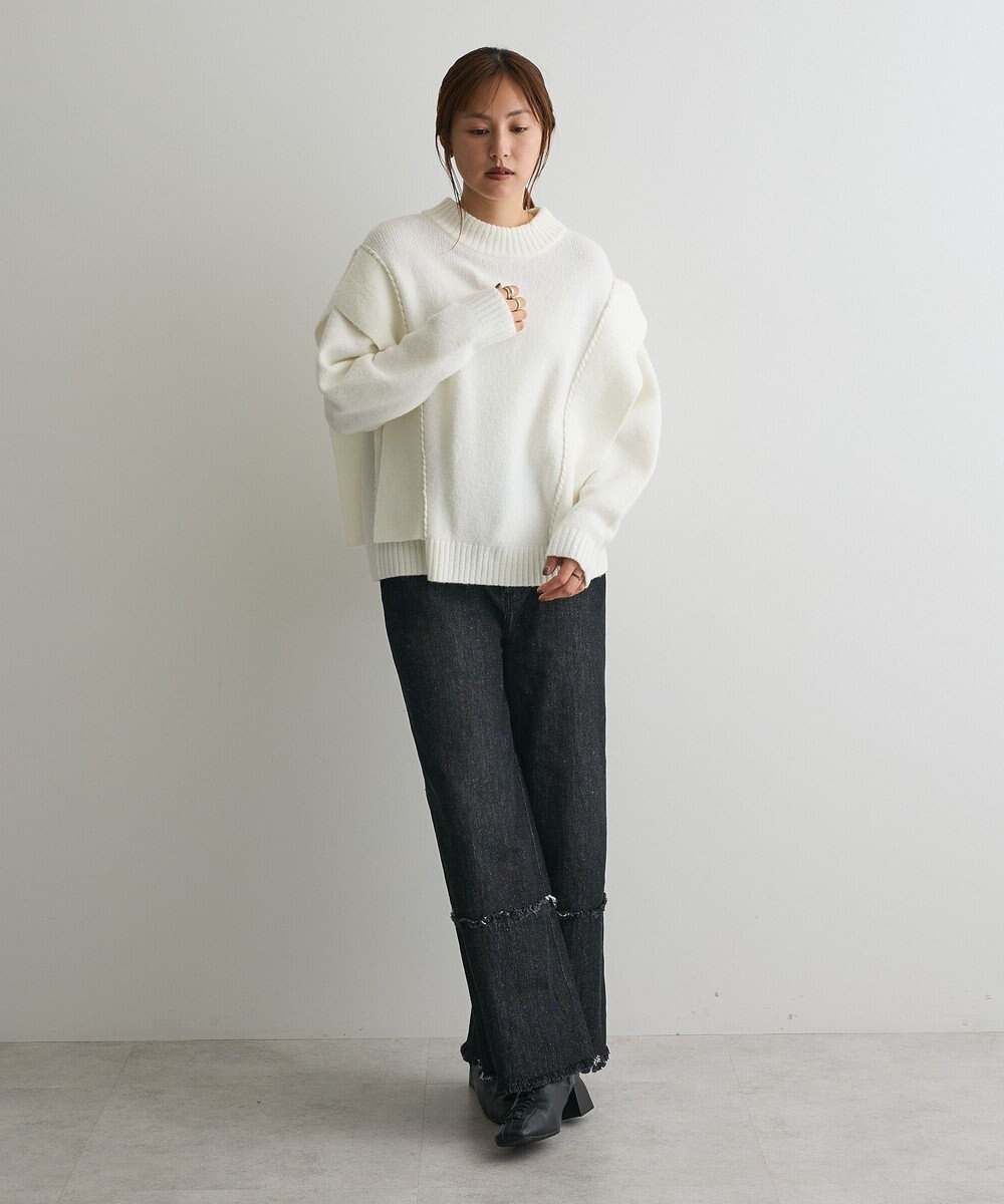 CRAFT STANDARD BOUTIQUE ハンドステッチデザインニットプルオーバー 