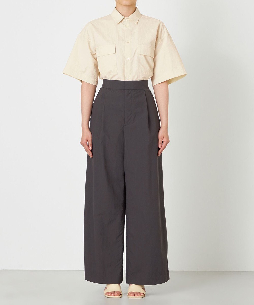 NAVE 【ReNAVE・洗える/撥水加工/接触冷感/UVケア/セットアップ】ナイロンタスラン ワイドパンツ 