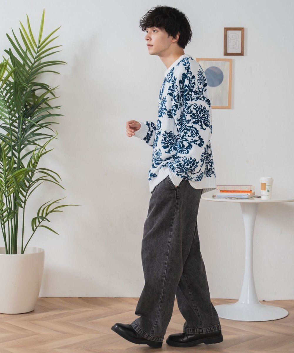 WEGO ベロアモール総柄プルオーバー 